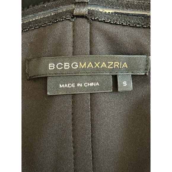 BCBGMAXAZRIA Strapless Black Pleated Long Maxi Dress Small Prom Special event - Picture 6 of 7